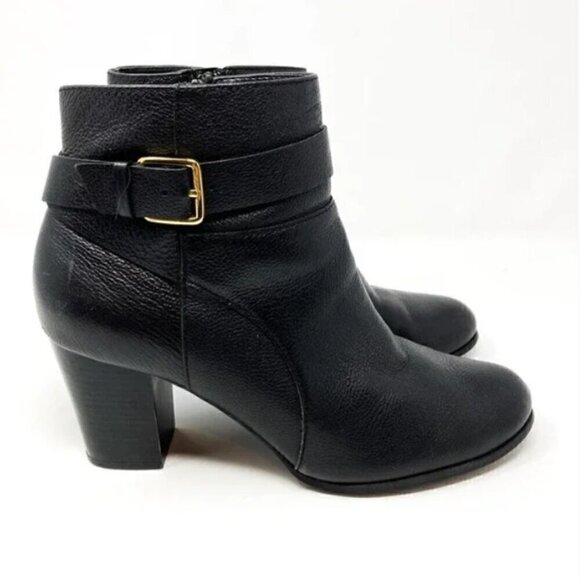 Cole Haan Rhinecliff Grand Black Leather Buckle Strap Ankle Boots - Size 8.5 - Picture 3 of 9